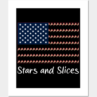 Slice into Patriotic Flavor with our 'Stars and Slices' design Posters and Art